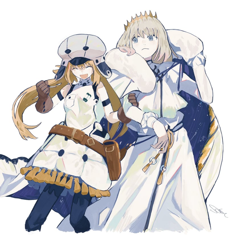 artoria pendragon, artoria caster, and oberon (fate and 1 more) drawn by sost_fgo