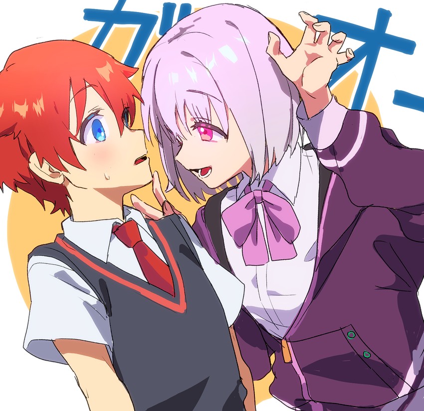 shinjou akane and hibiki yuuta (gridman universe and 1 more) drawn by oushimaru