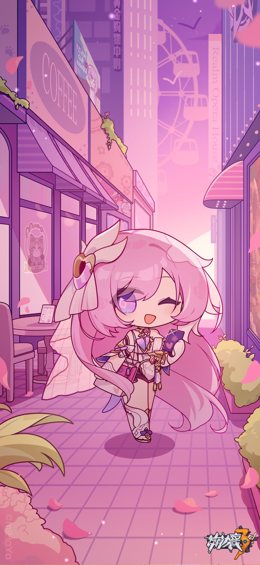 elysia and can (honkai and 1 more) drawn by eta