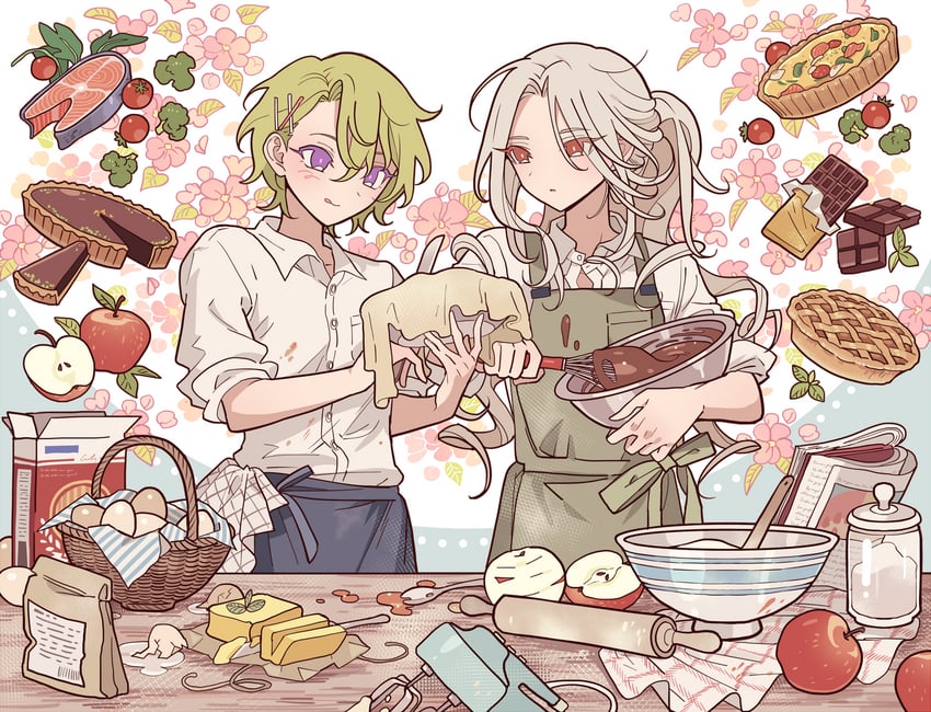ran nagisa and tomoe hiyori (ensemble stars!) drawn by meremero