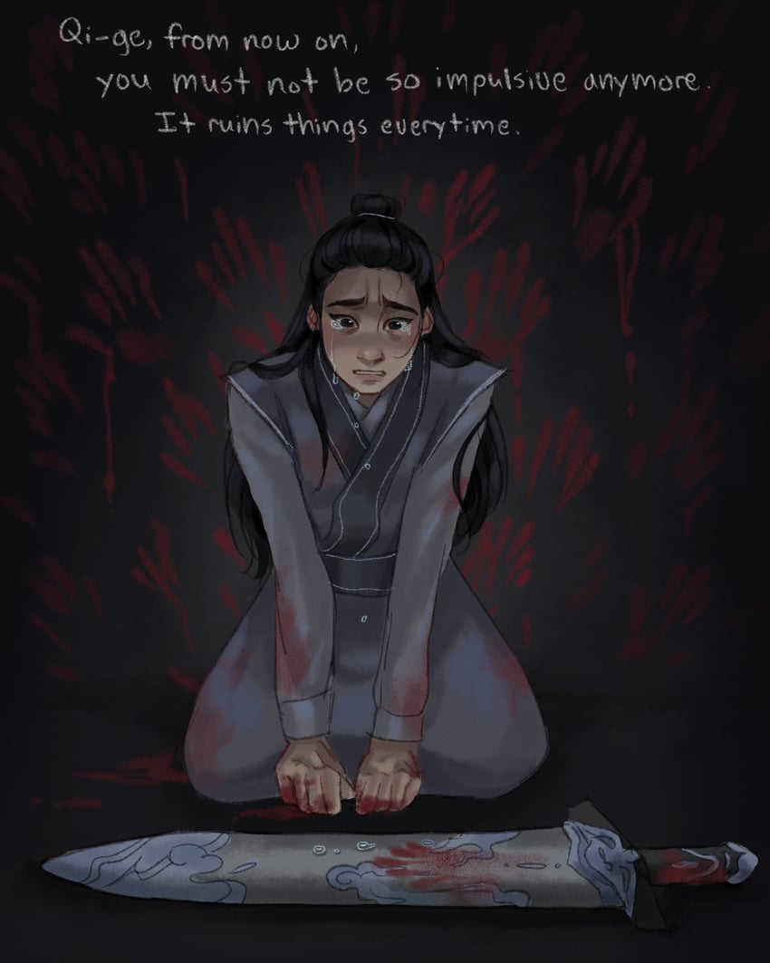 yue qingyuan (renzha fanpai zijiu xitong) drawn by tadpole_art