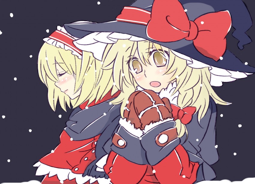kirisame marisa and alice margatroid (touhou) drawn by arata_iri and popoin