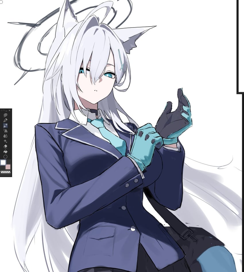 shiroko and shiroko terror (blue archive) drawn by dhokidoki
