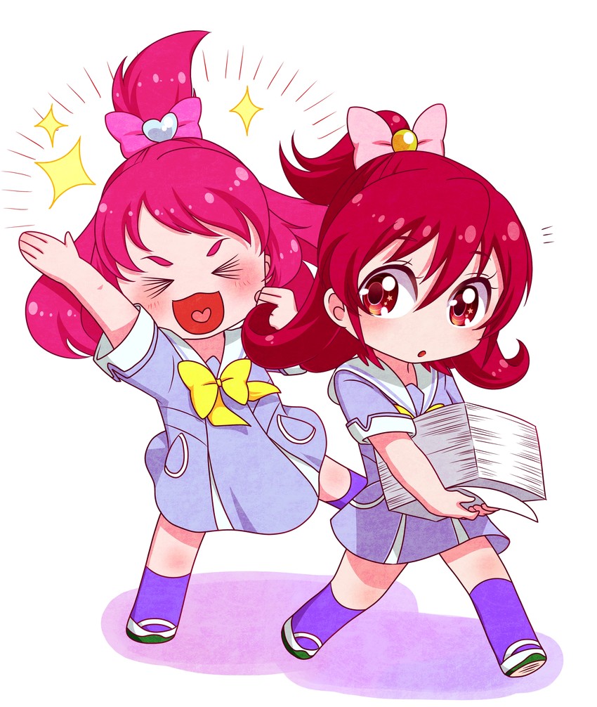 aida mana and sharuru (precure and 1 more) drawn by yupiteru