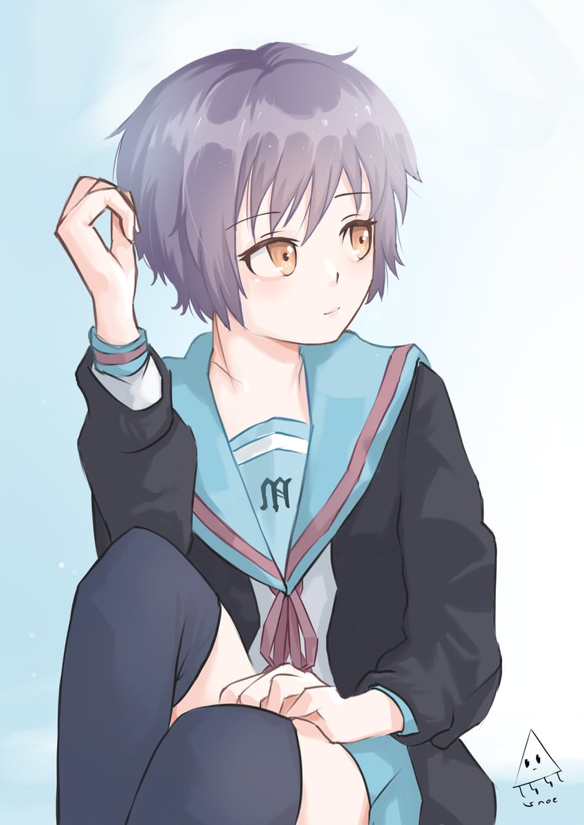 nagato yuki (suzumiya haruhi no yuuutsu) drawn by snoe_chu5