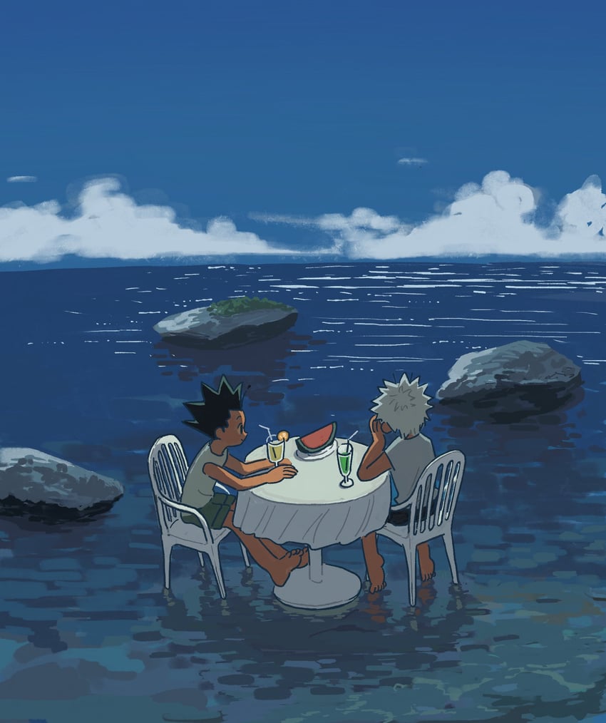 killua zoldyck and gon freecss (hunter x hunter) drawn by 40599