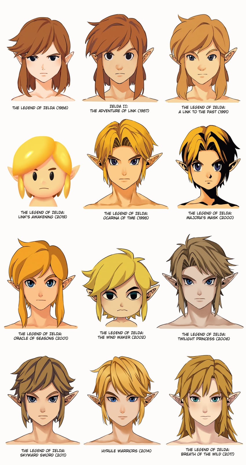 link, toon link, and young link (the legend of zelda and 11 more) drawn by sushisalmon95