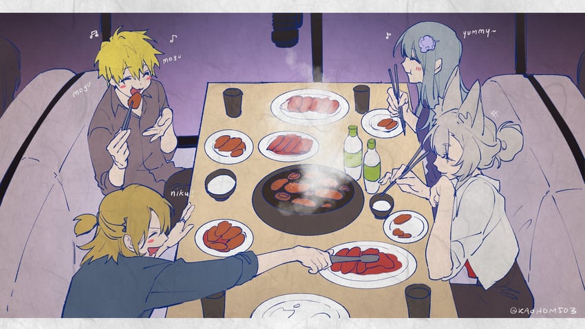 nina kosaka, luca kaneshiro, sonny brisko, and ban hada (nijisanji and 2 more) drawn by kaohom503
