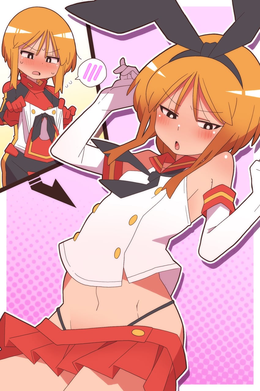 shimakaze and puru two (kantai collection and 2 more) drawn by onimaru_(onimal7802)