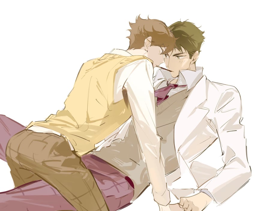 oikawa tooru and ushijima wakatoshi (haikyuu!!) drawn by fandangyu