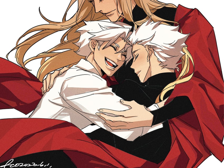 dante, vergil, and eva (devil may cry) drawn by 3hkxbot