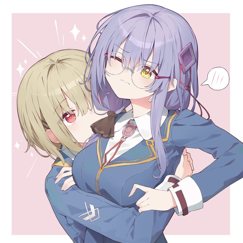 kayamori ruka and izumi yuki (heaven burns red) drawn by maidcode1023