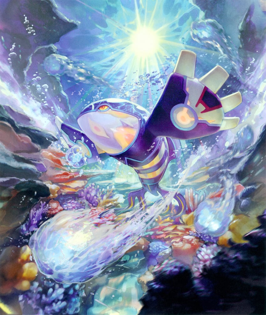 kyogre and primal kyogre (pokemon and 1 more) drawn by murayama_ryota