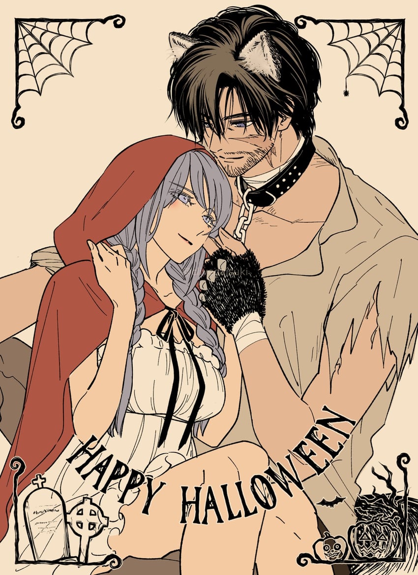 little red riding hood, clive rosfield, and jill warrick (final fantasy and 2 more) drawn by clivedaisuki
