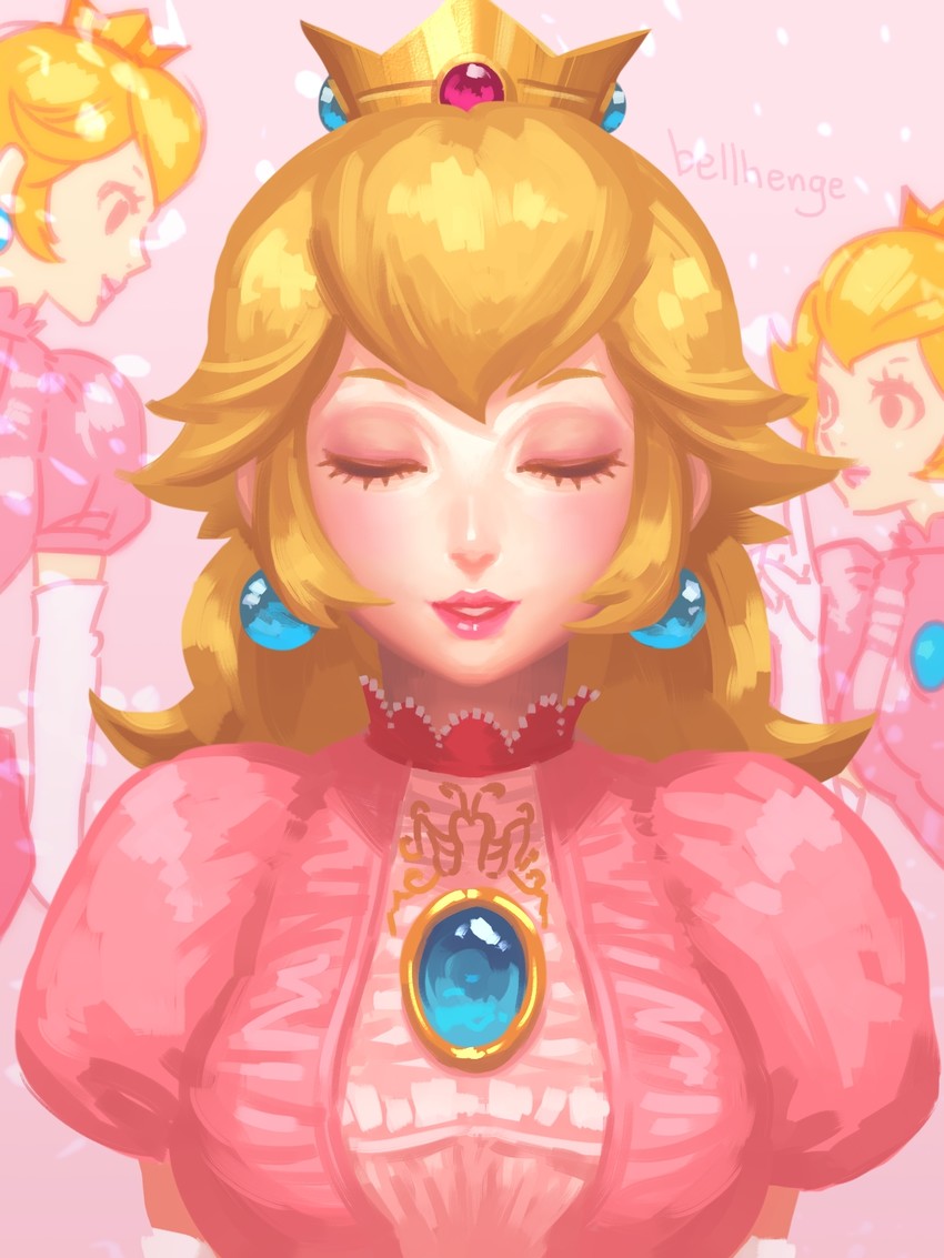 princess peach (mario) drawn by bellhenge