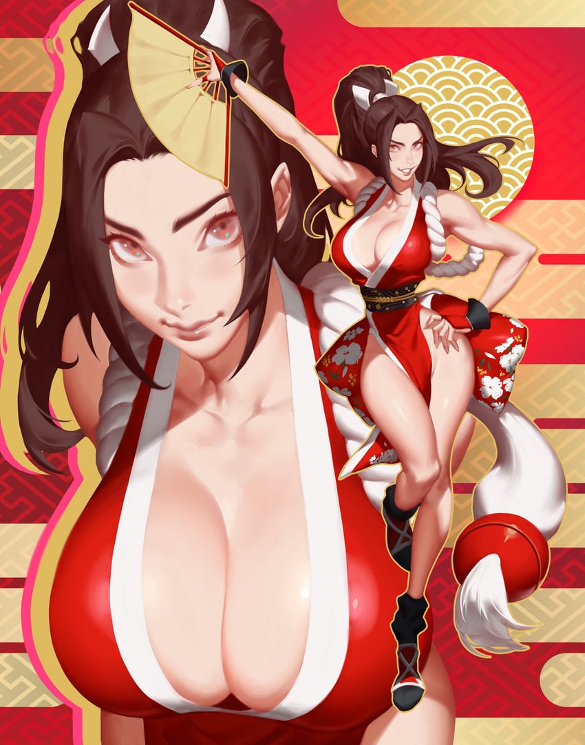 shiranui mai (the king of fighters and 1 more) drawn by zelus