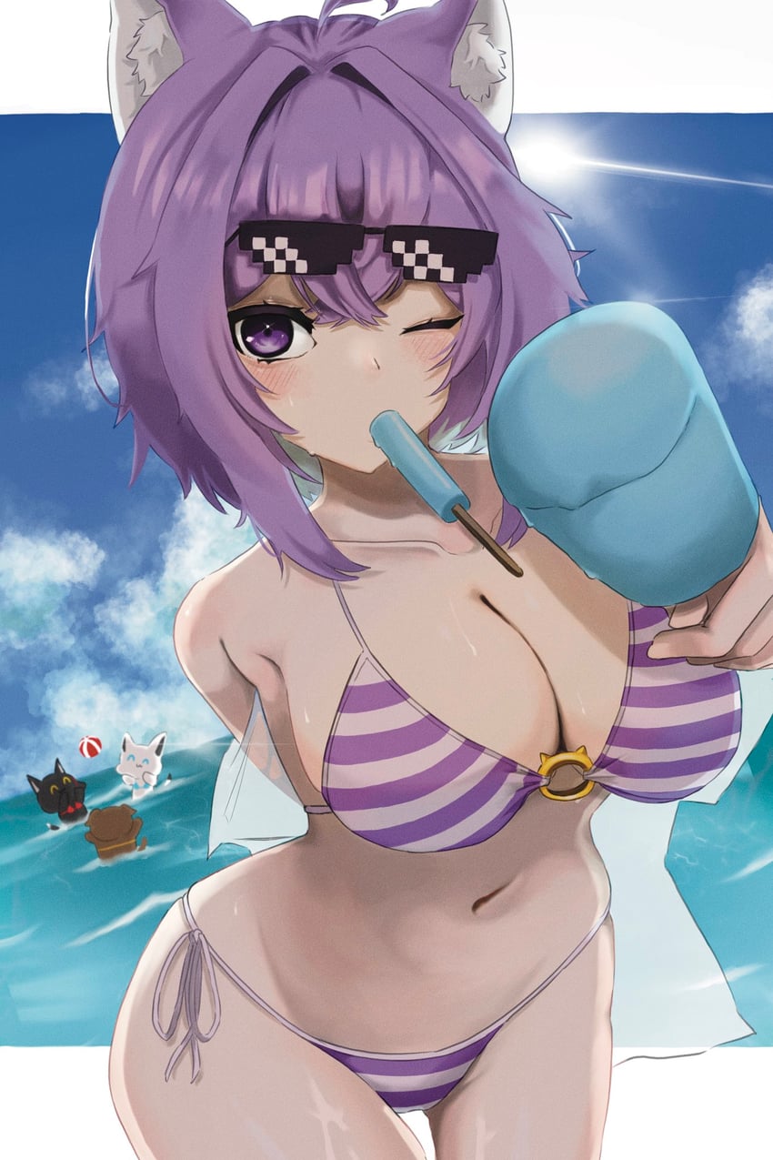 shirakami fubuki, nekomata okayu, and ookami mio (hololive) drawn by 966_kururu_966