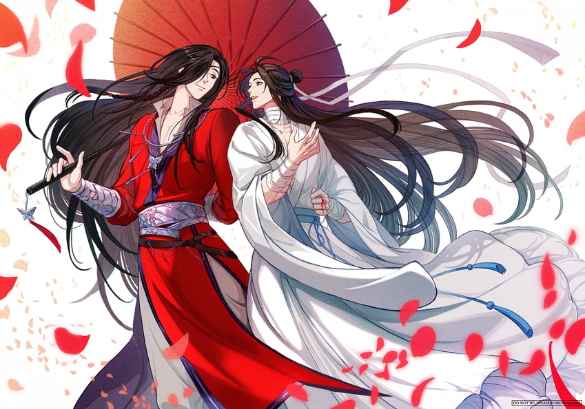 xie lian and hua cheng (tianguan cifu) drawn by emuoyot