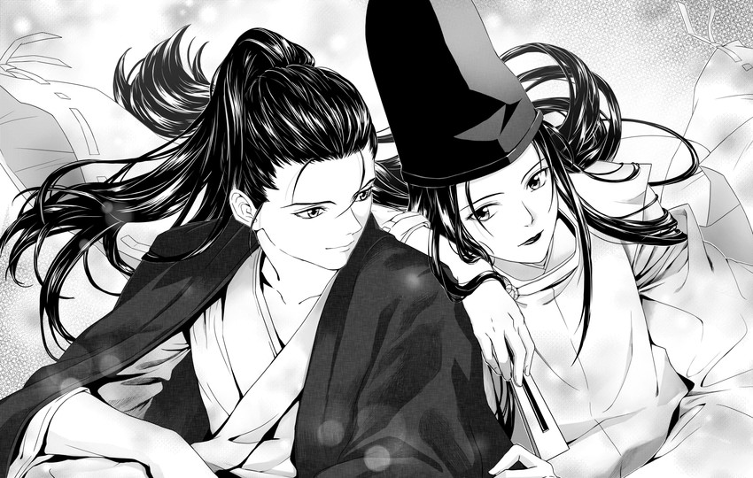 fujiwara no sai and honninbou shuusaku (real life and 1 more) drawn by antatika