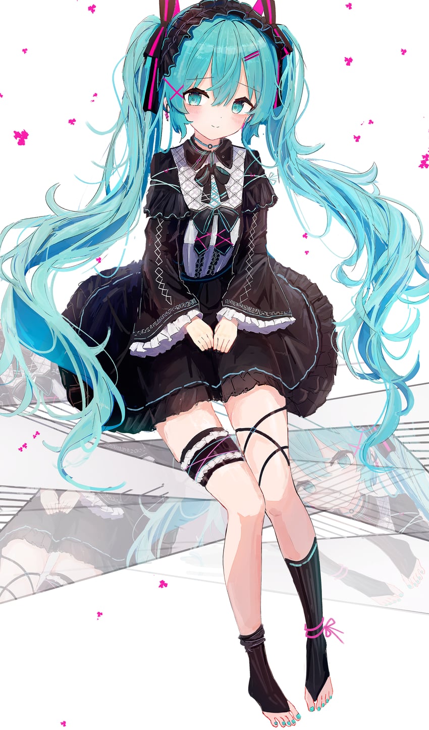 hatsune miku (vocaloid) drawn by aiu_.