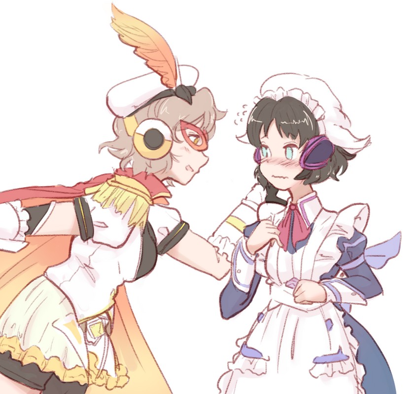 tachibana hibiki and kohinata miku (senki zesshou symphogear and 1 more) drawn by hiwonoafu