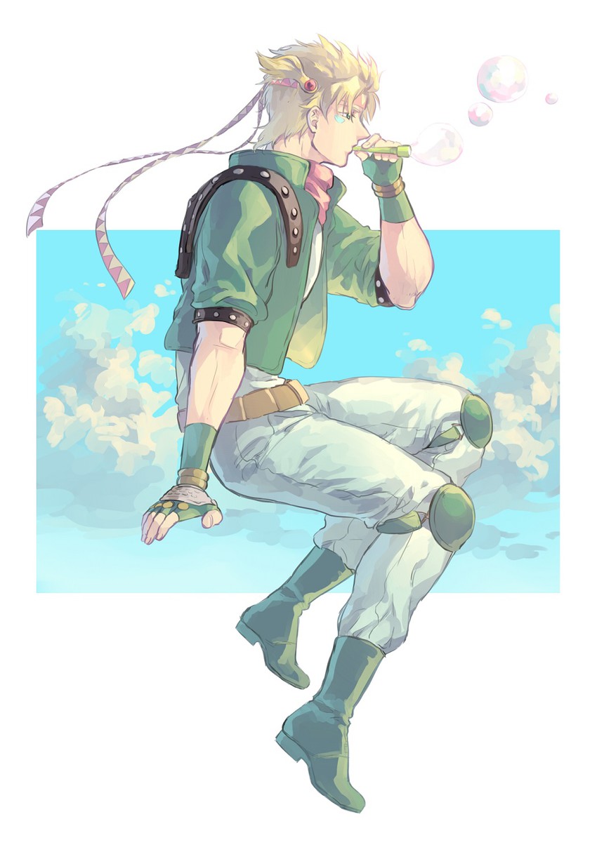 caesar anthonio zeppeli (jojo no kimyou na bouken and 1 more) drawn by karita_(kali_lgk)