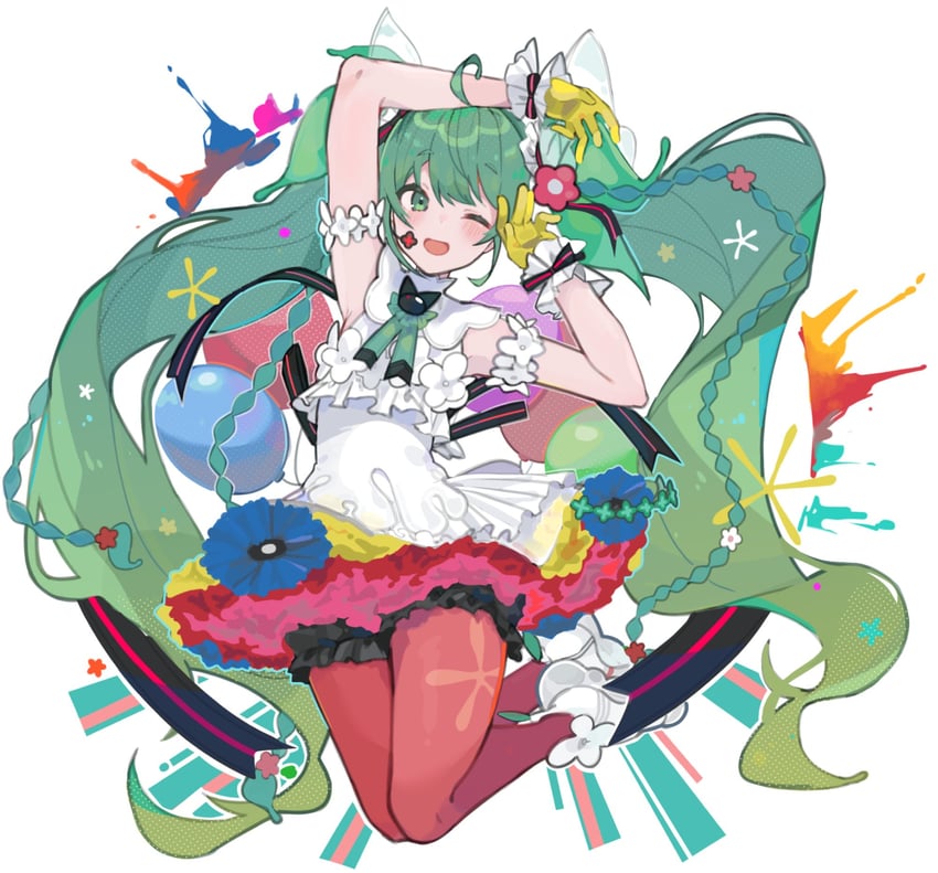 hatsune miku (vocaloid and 1 more) drawn by koutya_cat