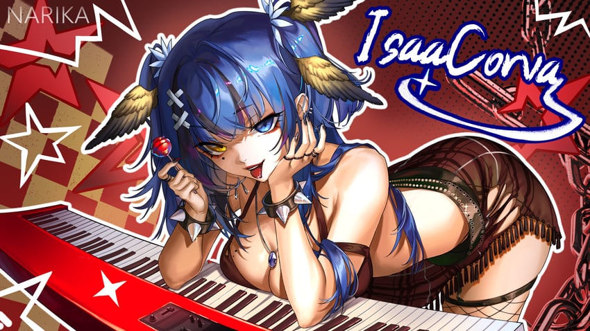 isaa corva (indie virtual youtuber) drawn by narika_(narikakkkk)