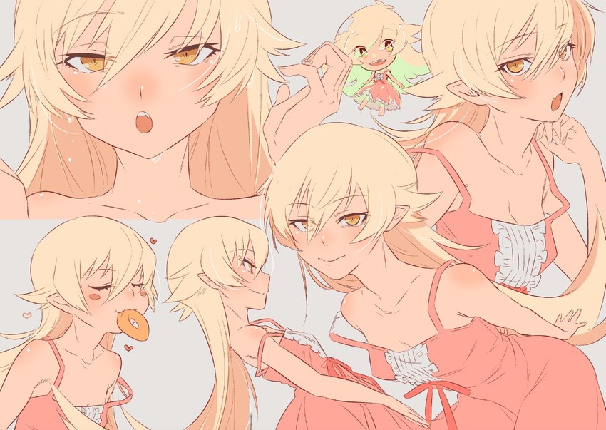 oshino shinobu (monogatari and 1 more) drawn by n2o_sho