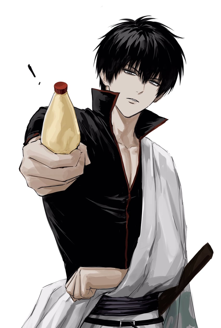 sakata gintoki and hijikata toushirou (gintama) drawn by sso_s