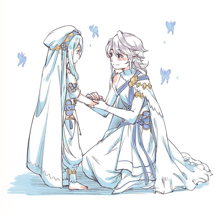 azura and male corrin (fire emblem and 2 more) drawn by yoshihi_co
