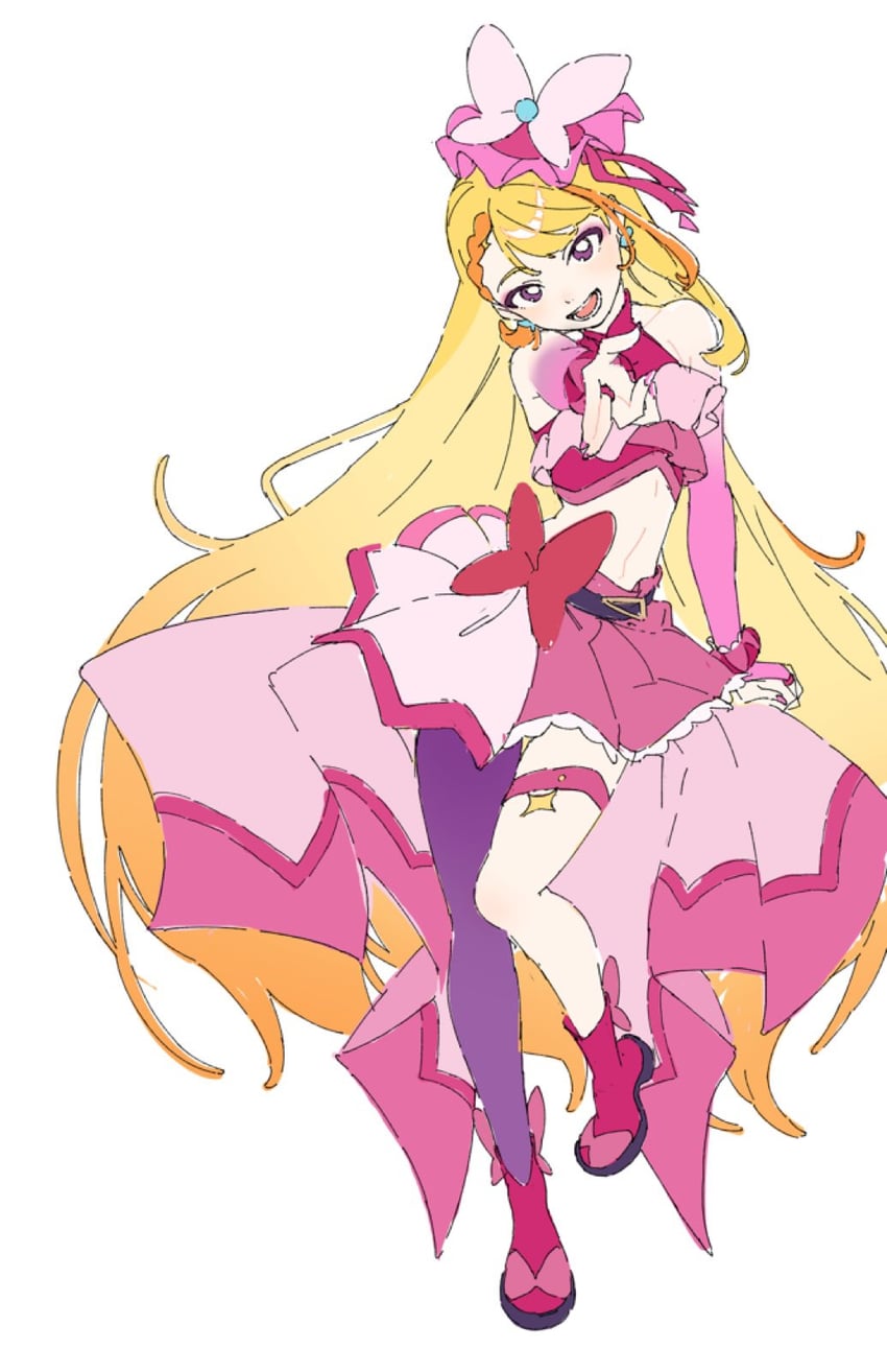 hijiri ageha and cure butterfly (precure and 1 more) drawn by ginjiro_(ginjiroxx)