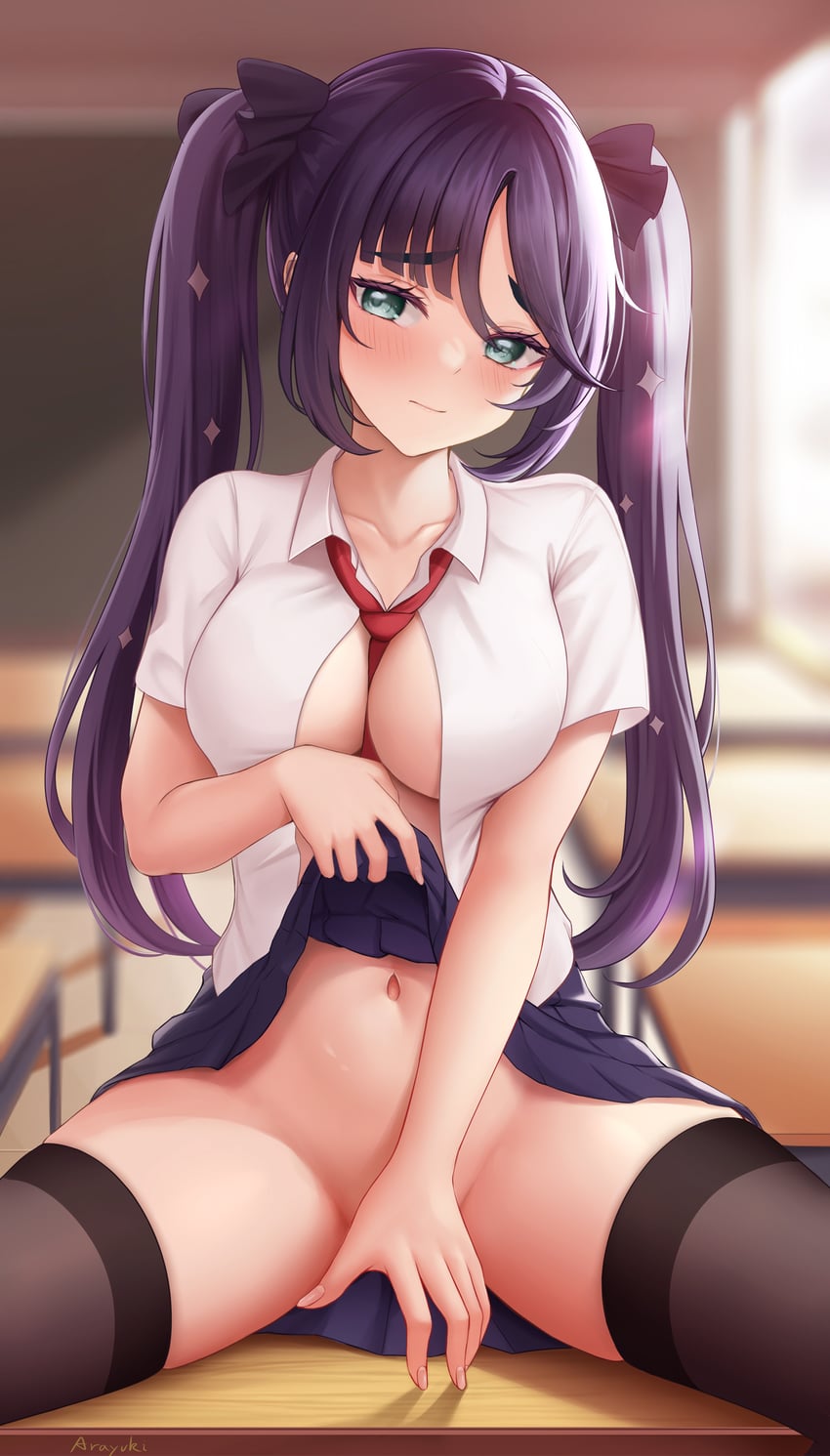 mona (genshin impact) drawn by arayuki_(sakurafubuki)
