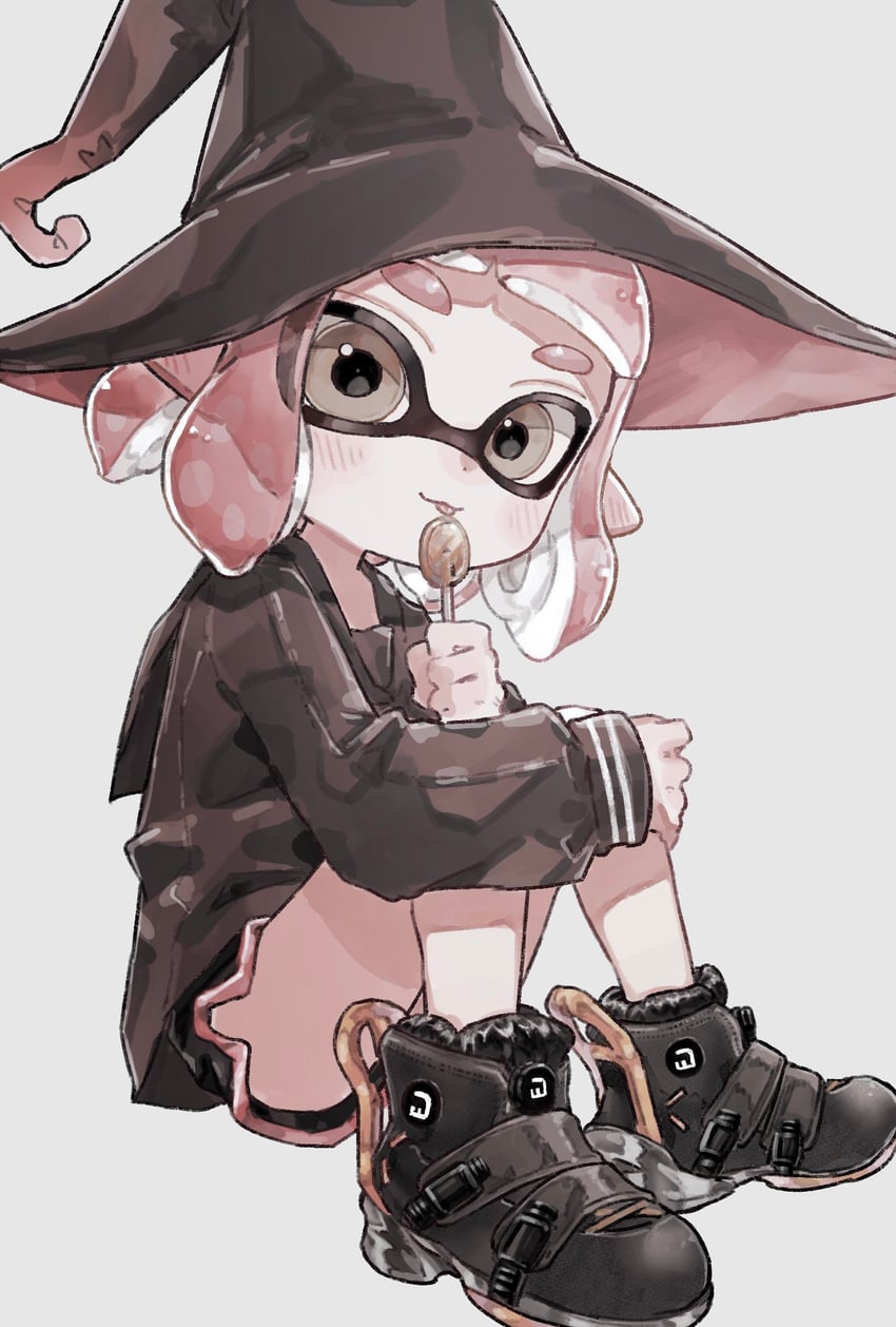 inkling player character and inkling girl (splatoon) drawn by plum0o0
