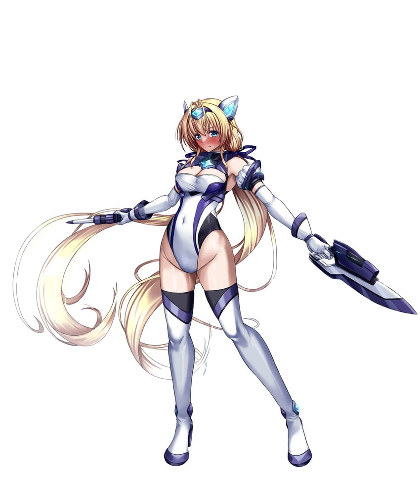 katsuragi souma and exs-tia spica (kouyoku senki exs-tia) drawn by kozu_rokuta