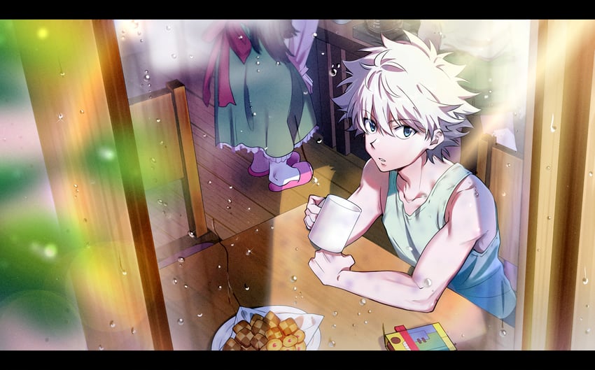 killua zoldyck, gon freecss, and alluka zoldyck (hunter x hunter) drawn by 0shaya2
