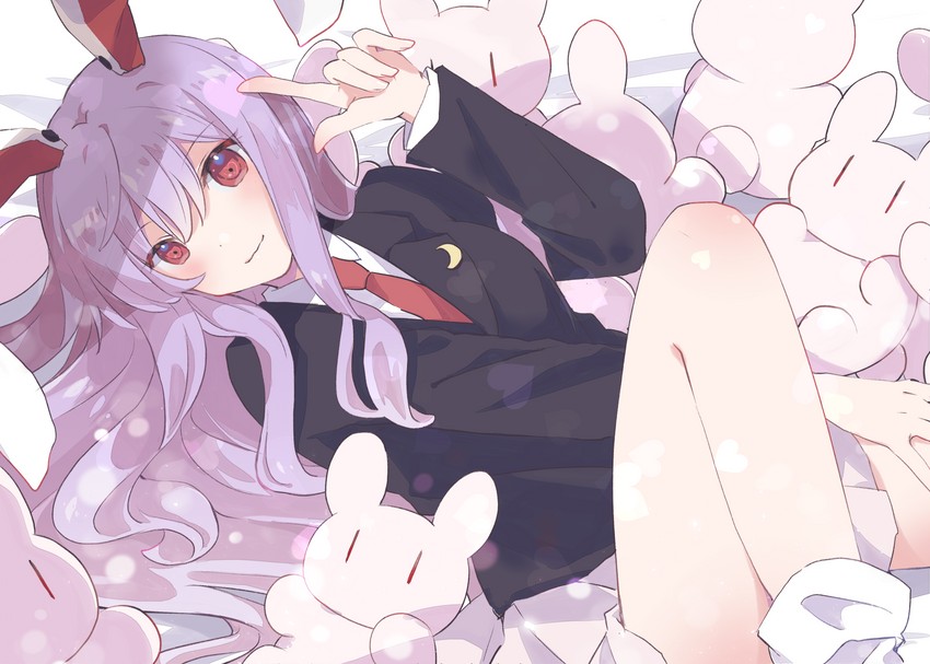 reisen udongein inaba and inaba mob (touhou) drawn by loveyuzu