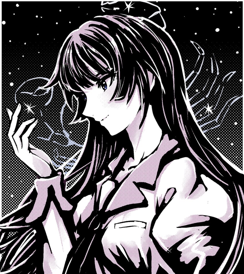 senjougahara hitagi (monogatari and 1 more) drawn by tsukihi_shida