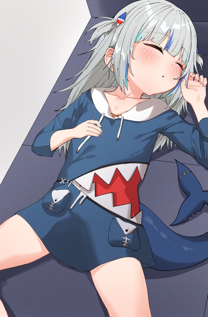 gawr gura (hololive and 1 more) drawn by doroshe_(sdpw8474)