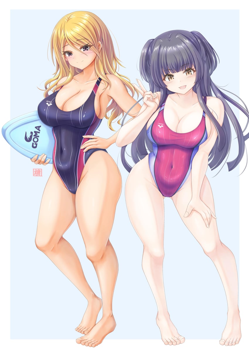 mayuzumi fuyuko and izumi mei (idolmaster and 1 more) drawn by tong_shui