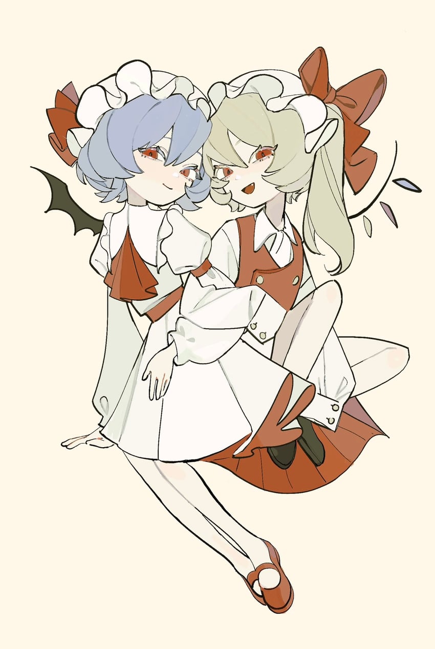 remilia scarlet and flandre scarlet (touhou) drawn by dee_(tannsumi)
