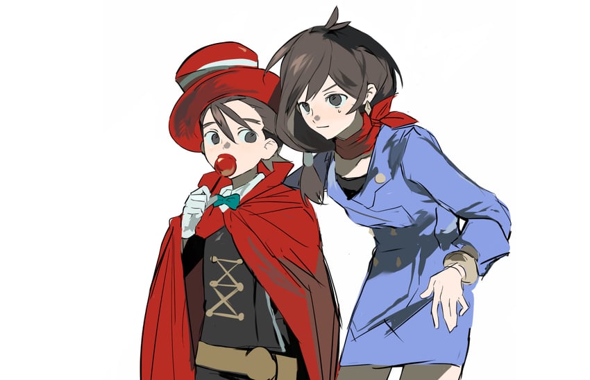 apollo justice and trucy wright (ace attorney and 1 more) drawn by yumi_lei_xian_liu