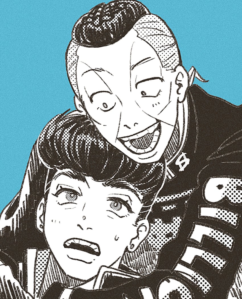 higashikata josuke and nijimura okuyasu (jojo no kimyou na bouken and 1 more) drawn by t_0nd
