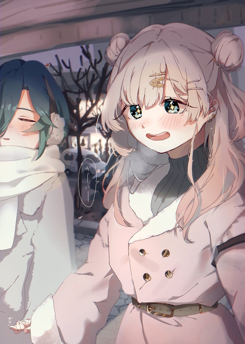 nakaji uto and kedarui aashii (kimi no koto ga dai dai dai dai daisuki na 100-nin no kanojo) drawn by isu_(vkzbnwxnre61543)