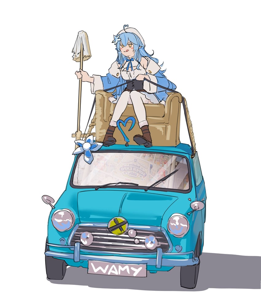 yukihana lamy (hololive and 2 more) drawn by hyde_(tabakko)