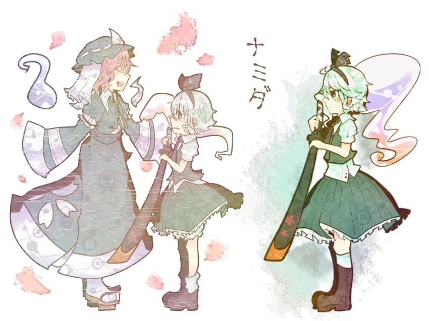 konpaku youmu and saigyouji yuyuko (touhou) drawn by itomugi-kun