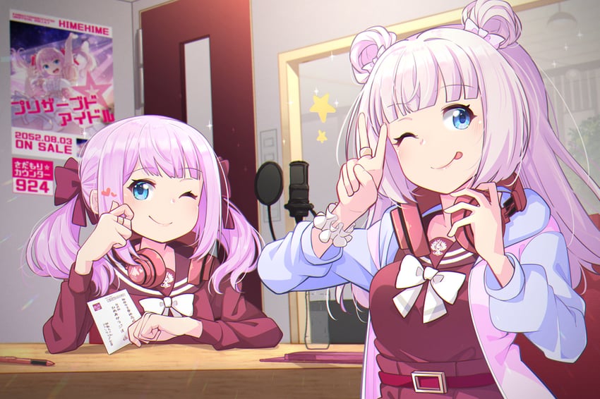 sadamori himeka and tamba akari (assault lily) drawn by morugen