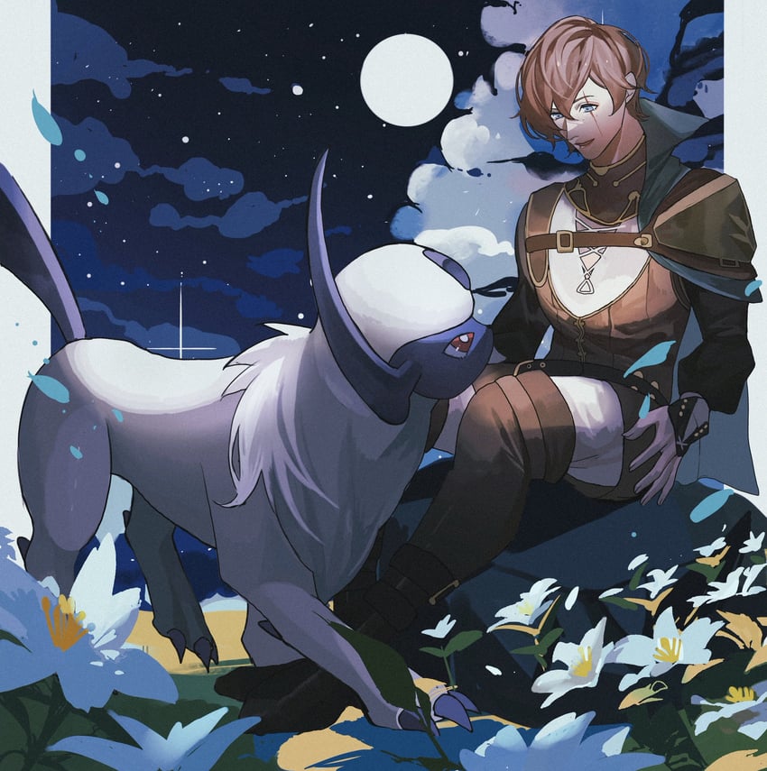 absol (original and 1 more) drawn by reo_(mmocc123)