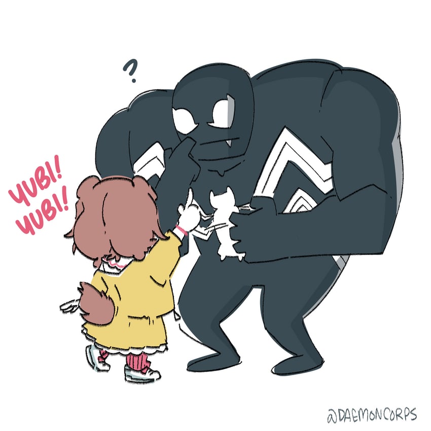 inugami korone and venom (hololive and 2 more) drawn by daemoncorps