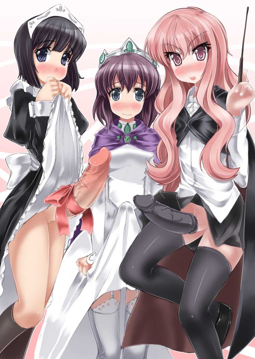 louise francoise le blanc de la valliere, siesta, and henrietta de tristain (zero no tsukaima) drawn by abubu